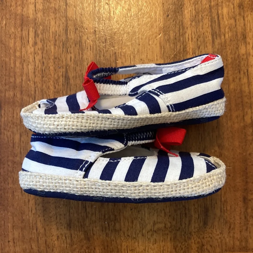 Gymboree Red While and Blue Striped Sandals Baby 3